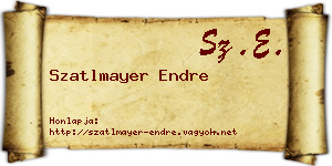 Szatlmayer Endre névjegykártya